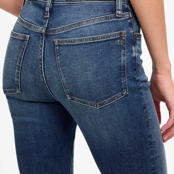 Madewell Mid-Rise Kick Out Crop Jeans in Medium Dark Blue Wash, size 28 - Picture 10 of 10